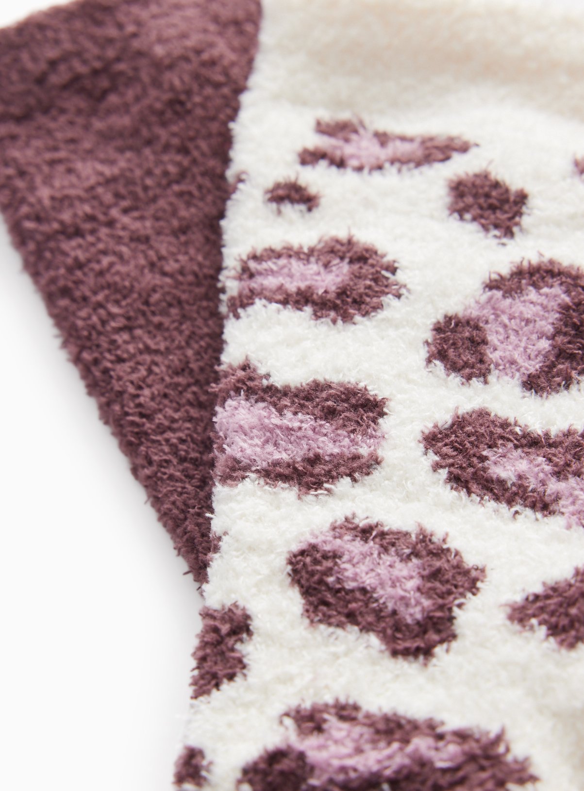 Dark Red Animal Print Socks 2 Pack 4-8 - Image 2 thumbnail